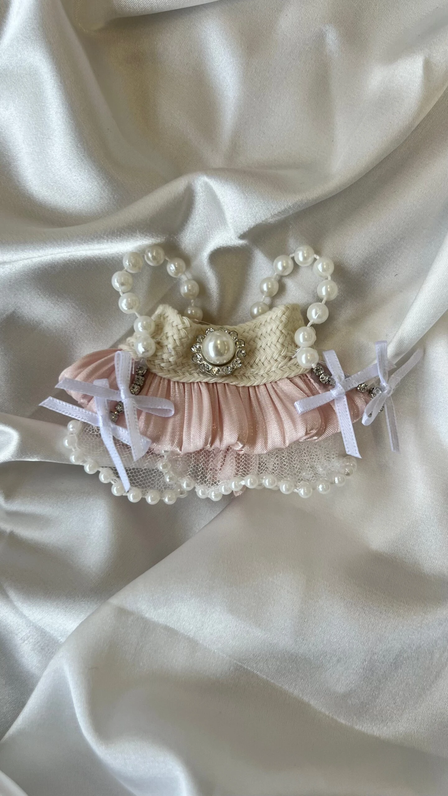 Labubu Elegant Pearl Tutu Set With Bow Headband 3 Labubu Elegant Pearl Tutu Set With Bow Headband - Image 3