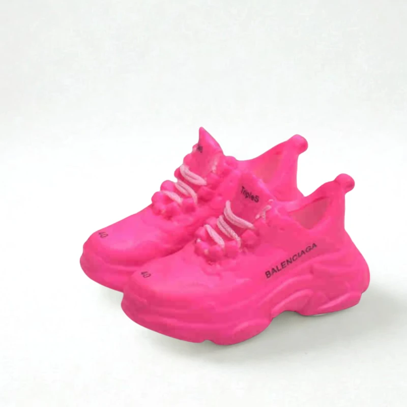 Labubu Designer Triple S Miniature Sneakers - Neon Pink 1 Labubu Designer Triple S Miniature Sneakers - Neon Pink