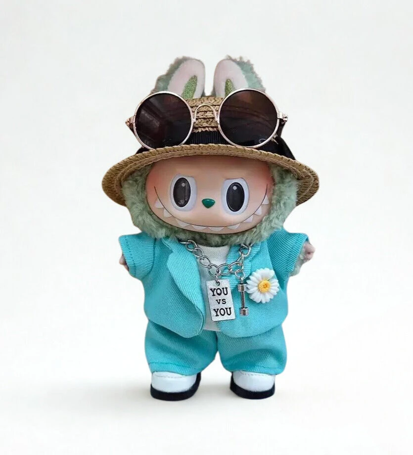 Labubu Light Blue Gentleman Fashion Set - G-Dragon Inspired Collection (7 Items) 1 Labubu Light Blue Gentleman Fashion Set - G-Dragon Inspired Collection (7 Items)