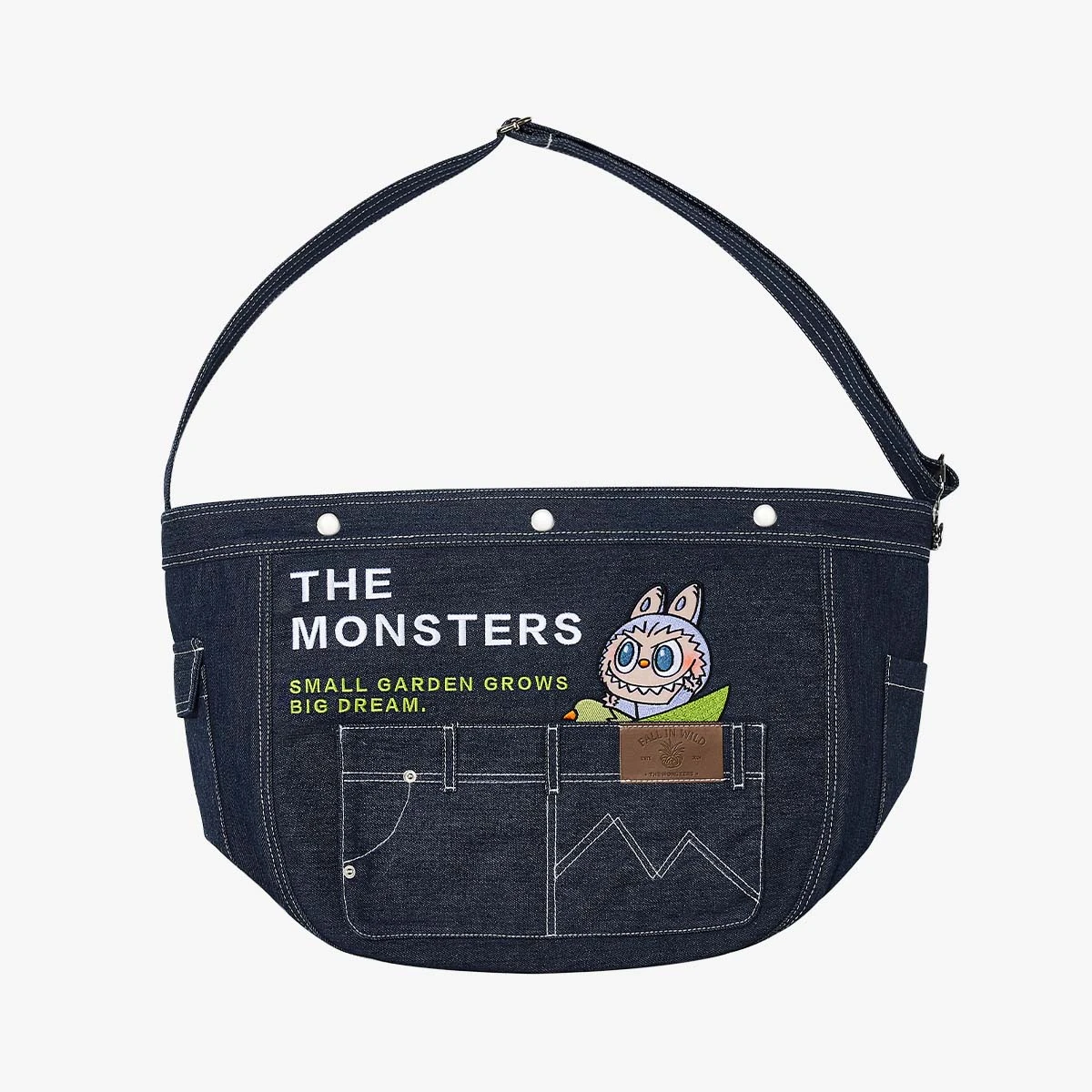THE MONSTERS FALL IN WILD SERIES-Denim Messenger Bag 1 THE MONSTERS FALL IN WILD SERIES-Denim Messenger Bag