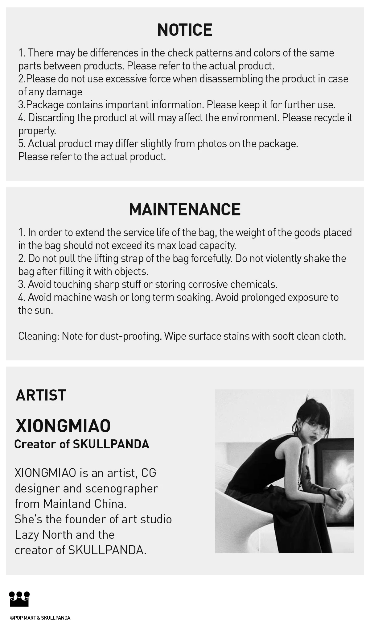 SKULLPANDA Tell Me What You Want Series Shoulder Bag 12 SKULLPANDA Tell Me What You Want Series Shoulder Bag - Image 12