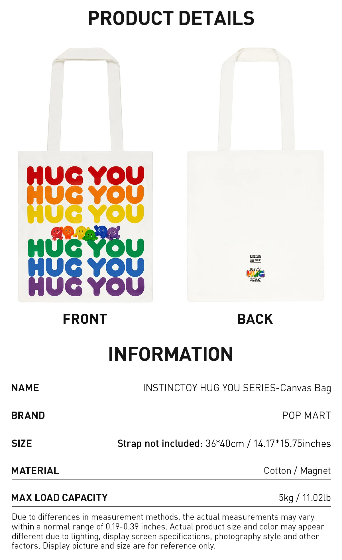 INSTINCTOY HUG YOU SERIES-Canvas Bag 7 INSTINCTOY HUG YOU SERIES-Canvas Bag - Image 7