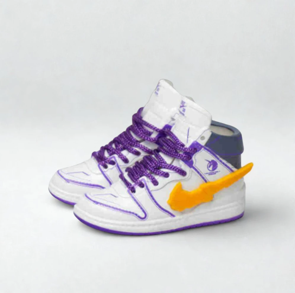 Labubu Dunk High Unicorn White And Purple Inspired Miniature Sneakers 1 Labubu Dunk High Unicorn White And Purple Inspired Miniature Sneakers