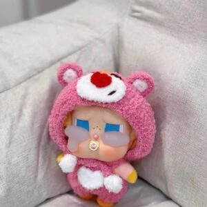 Crybaby Pink Bear Outfit - Plush Teddy Hood With Ears