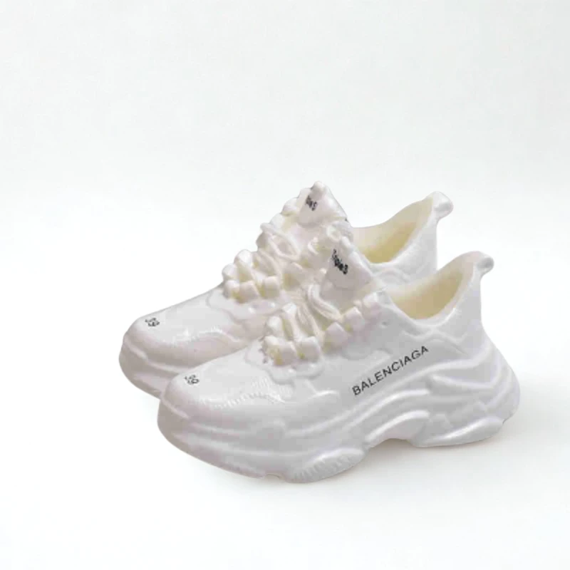 Labubu Designer Triple S Miniature Sneakers - Triple White 1 Labubu Designer Triple S Miniature Sneakers - Triple White