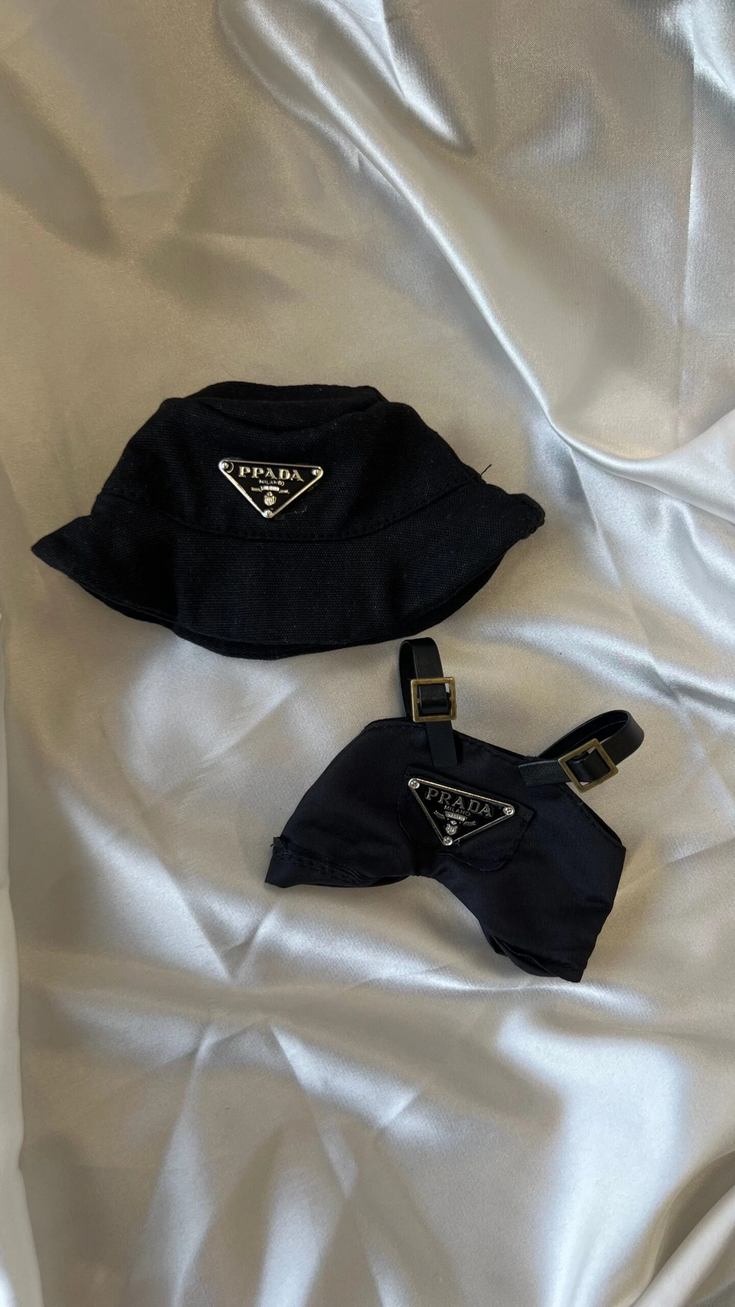 Labubu Designer-Inspired Bucket Hat And Bag Set - Black 2 Labubu Designer-Inspired Bucket Hat And Bag Set - Black - Image 2