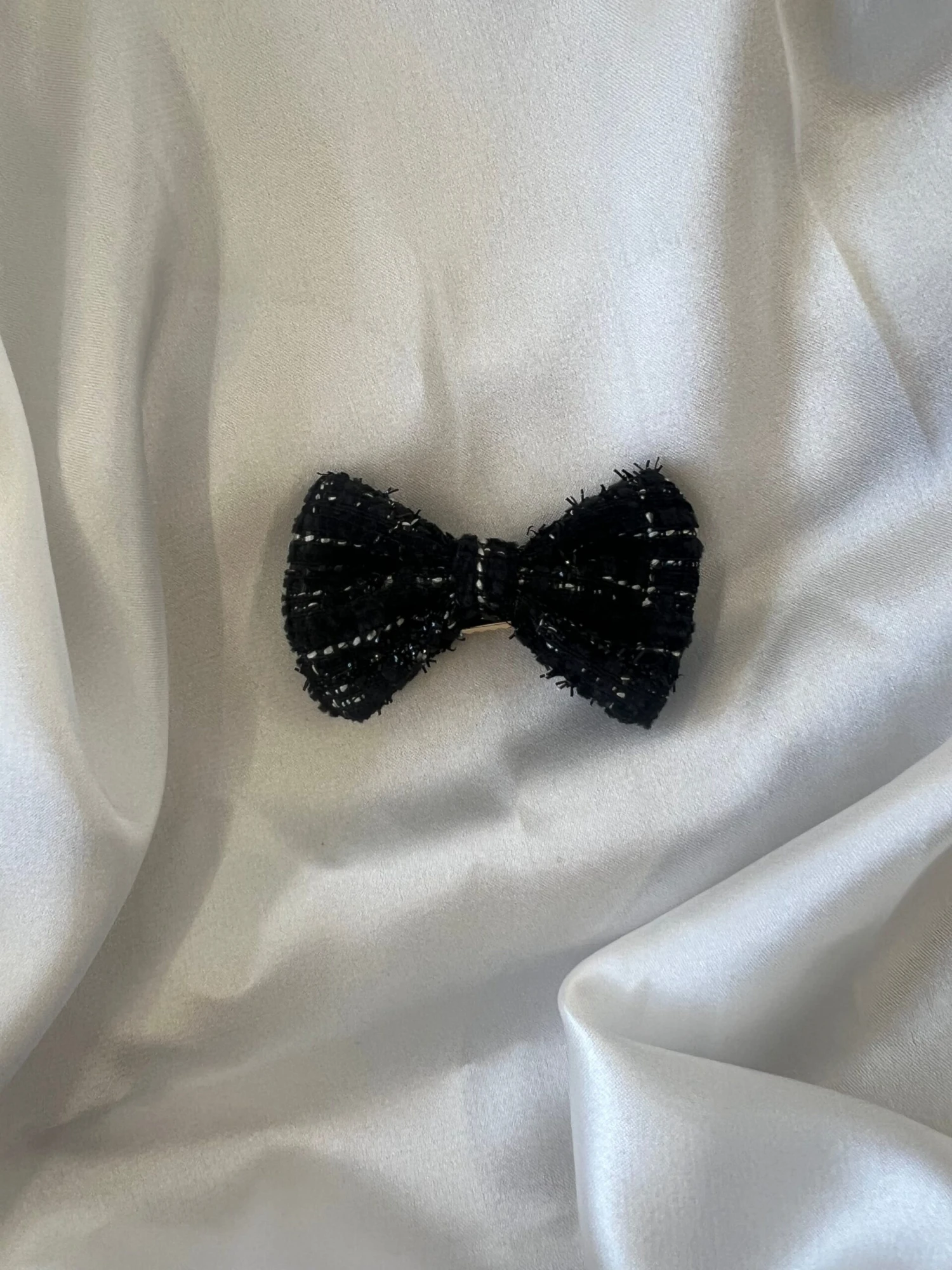 Labubu Coco Inspired Classic Black Tweed Dress Set With Bow 4 Labubu Coco Inspired Classic Black Tweed Dress Set With Bow - Image 4