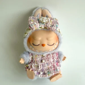 Labubu Pastel Tweed Dress & Bow Set - Coco Inspired