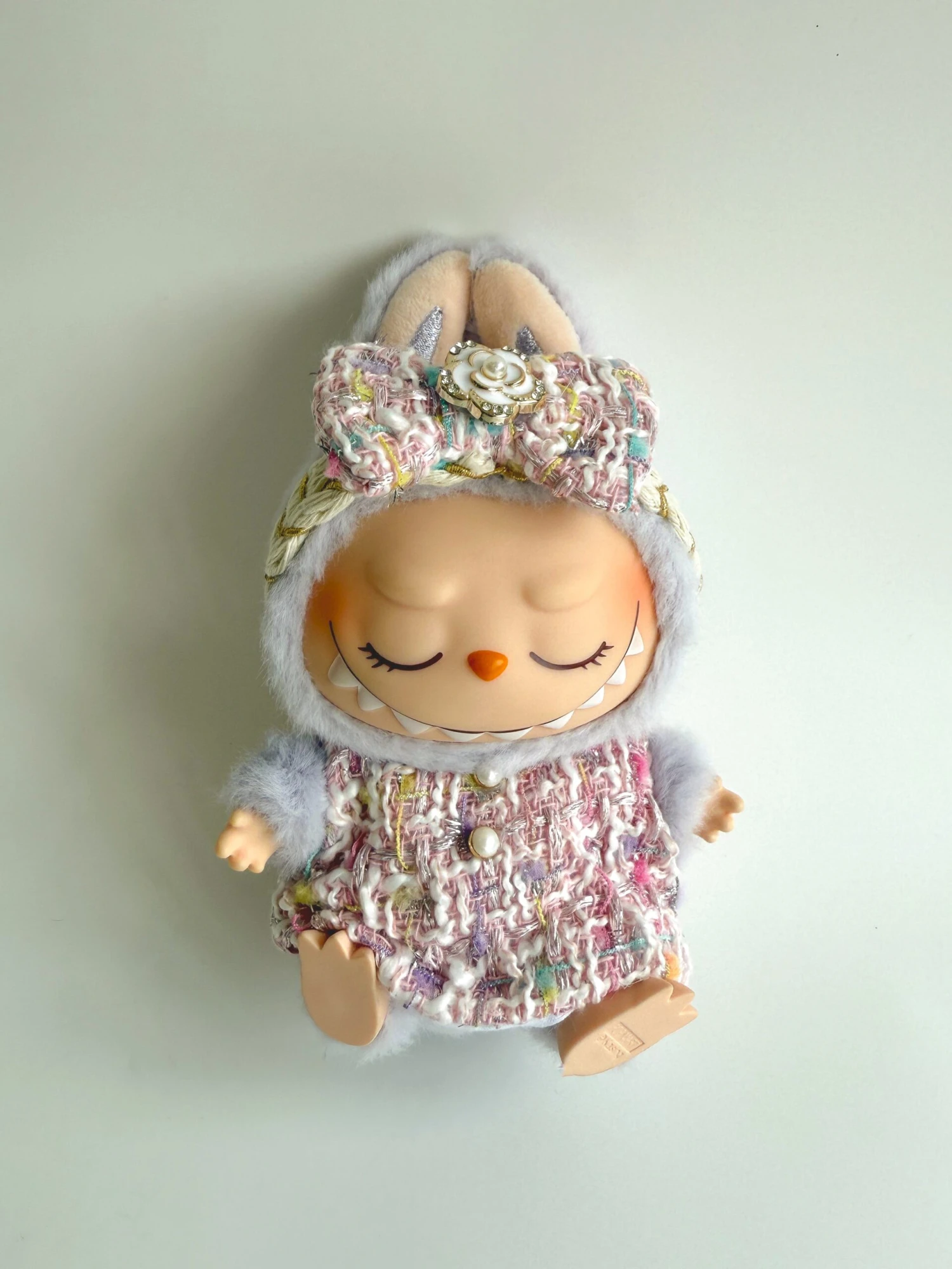 Labubu Pastel Tweed Dress & Bow Set - Coco Inspired 1 Labubu Pastel Tweed Dress & Bow Set - Coco Inspired