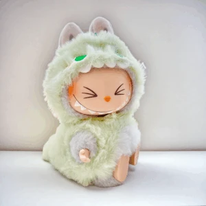 Labubu Mint Monster Set - Green Fluffy Character Costume