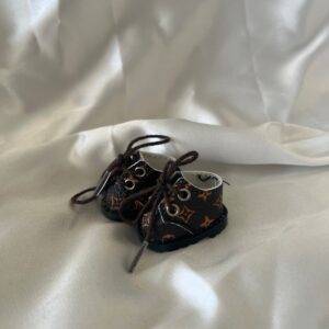 Labubu Mini Designer-Inspired Boots - Brown Monogram