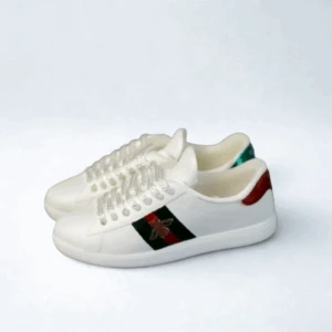 Labubu Designer GG Miniature Sneakers - White With Green-Red Stripe