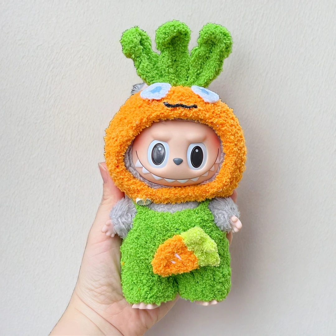 Labubu Carrot Bunny Costume Set - Playful And Adorable (17cm) 1 Labubu Carrot Bunny Costume Set - Playful And Adorable (17cm)