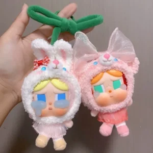 Crybaby Animal Duo Outfit Set - White Bunny & Pink Bear